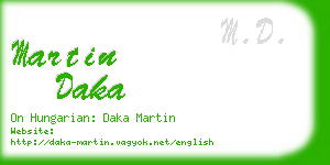 martin daka business card